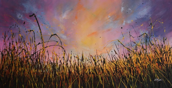 Winter Flare #1 _ large original landscape painting